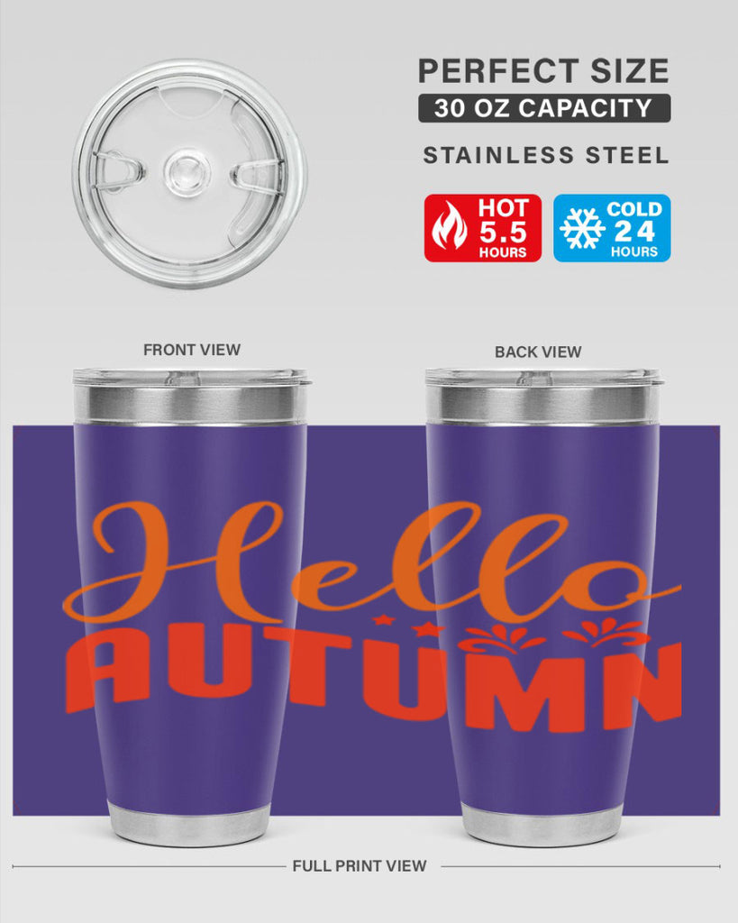 Hello Autumn Design 268#- fall- Tumbler