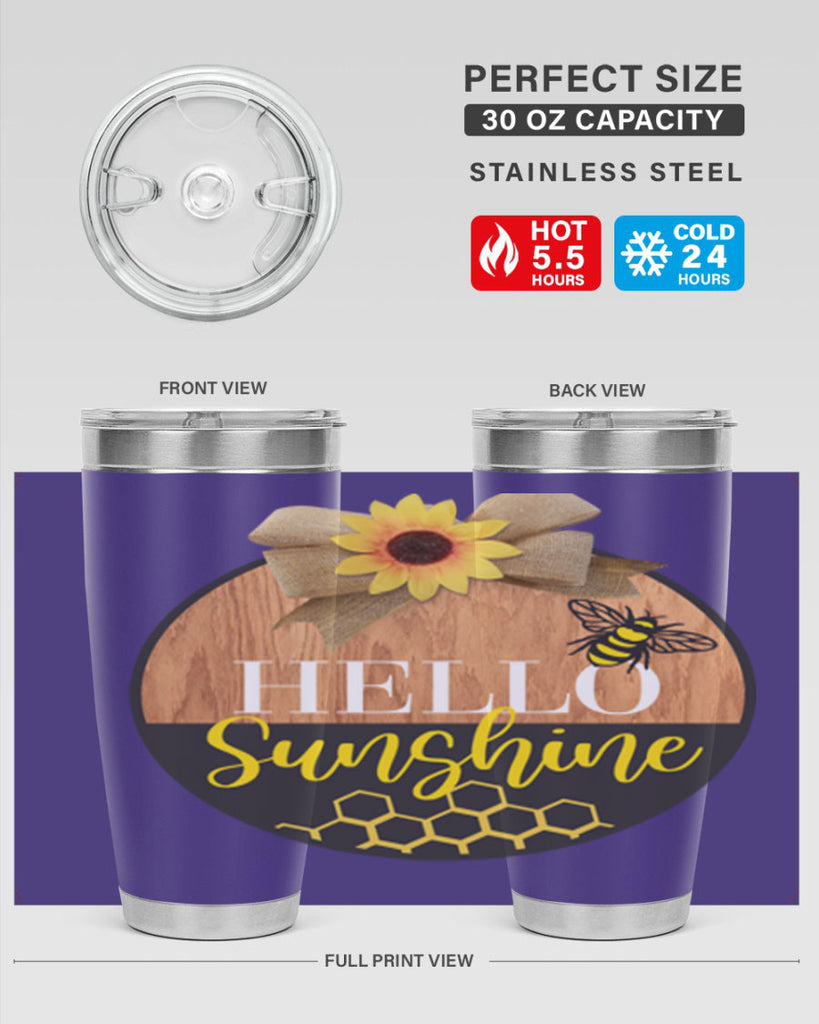 Hello Sunshine and bee Mockup215#- spring- Tumbler