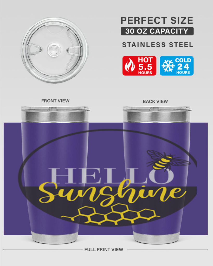 Hello Sunshine and bee216#- spring- Tumbler