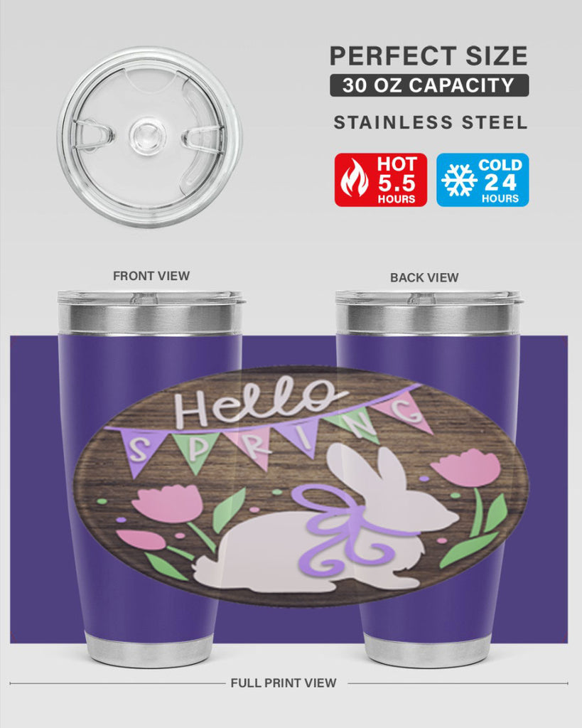 Hello spring bunny Mockup190#- spring- Tumbler