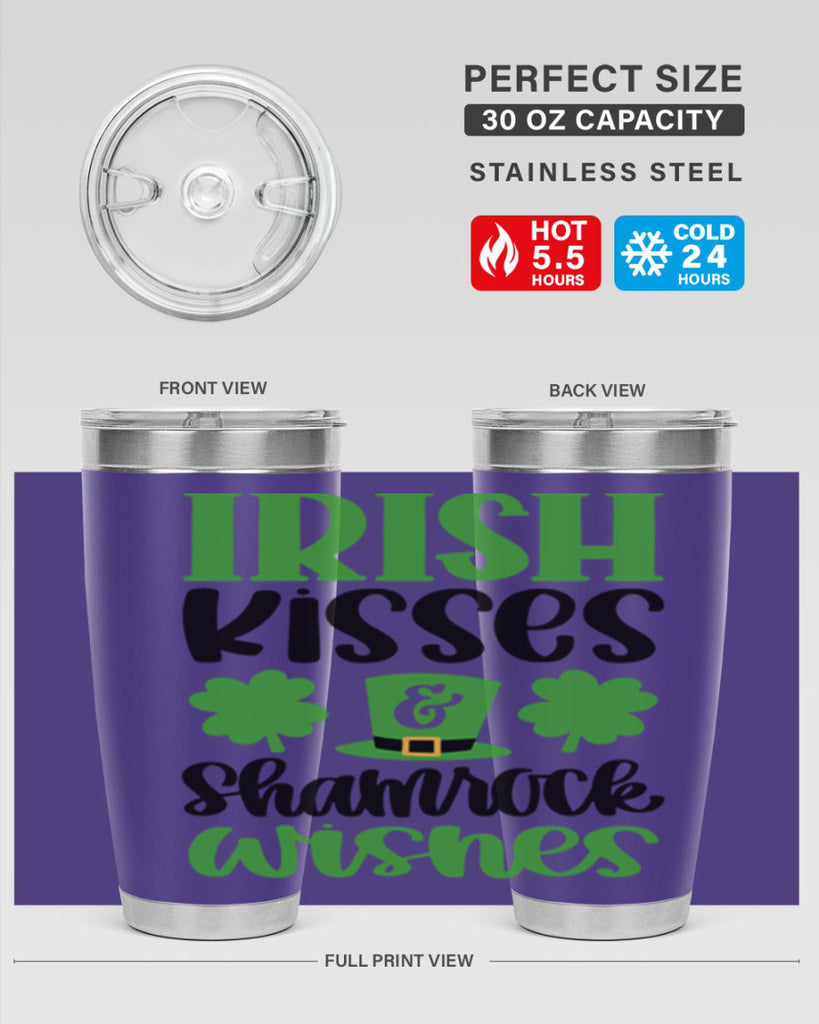 Irish Kisses Shamrock Wishes Style 81#- St Patricks Day- Tumbler