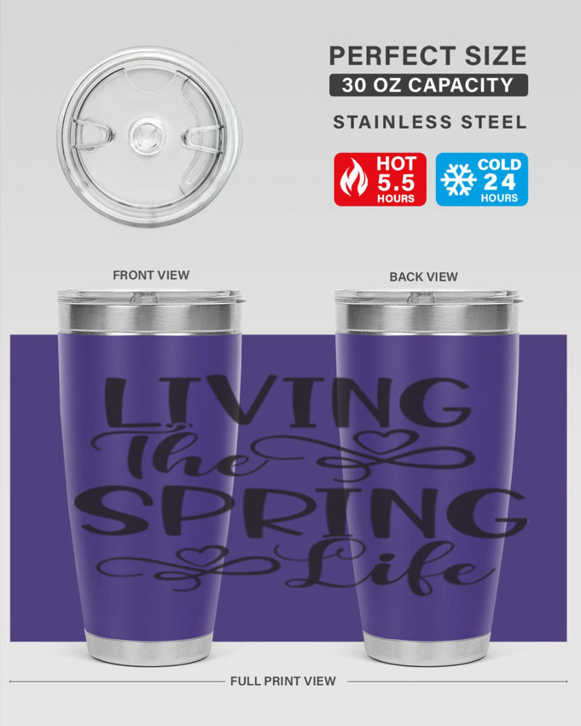 Living the spring life323#- spring- Tumbler