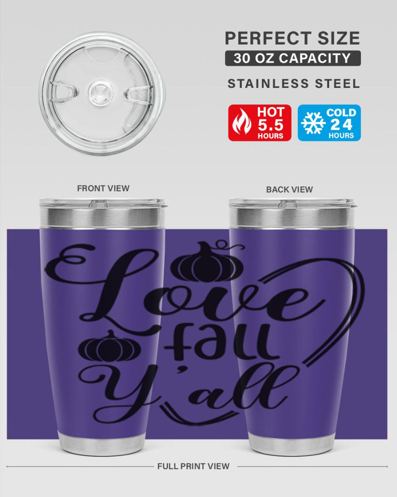 Love Fall Yall 412#- fall- Tumbler