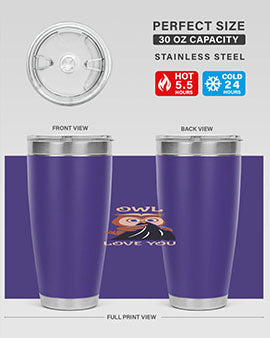 Owl Love You A TurtleRabbit 12#- owl- Tumblers