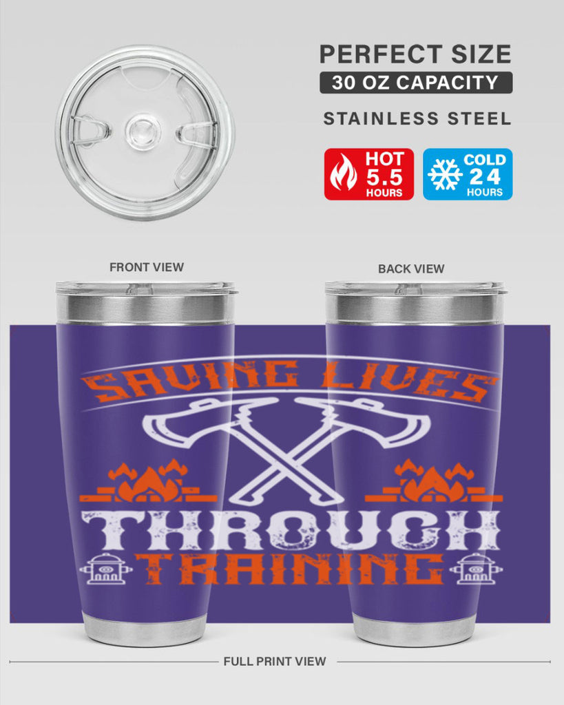 Saving lives through training Style 32#- fire fighter- tumbler