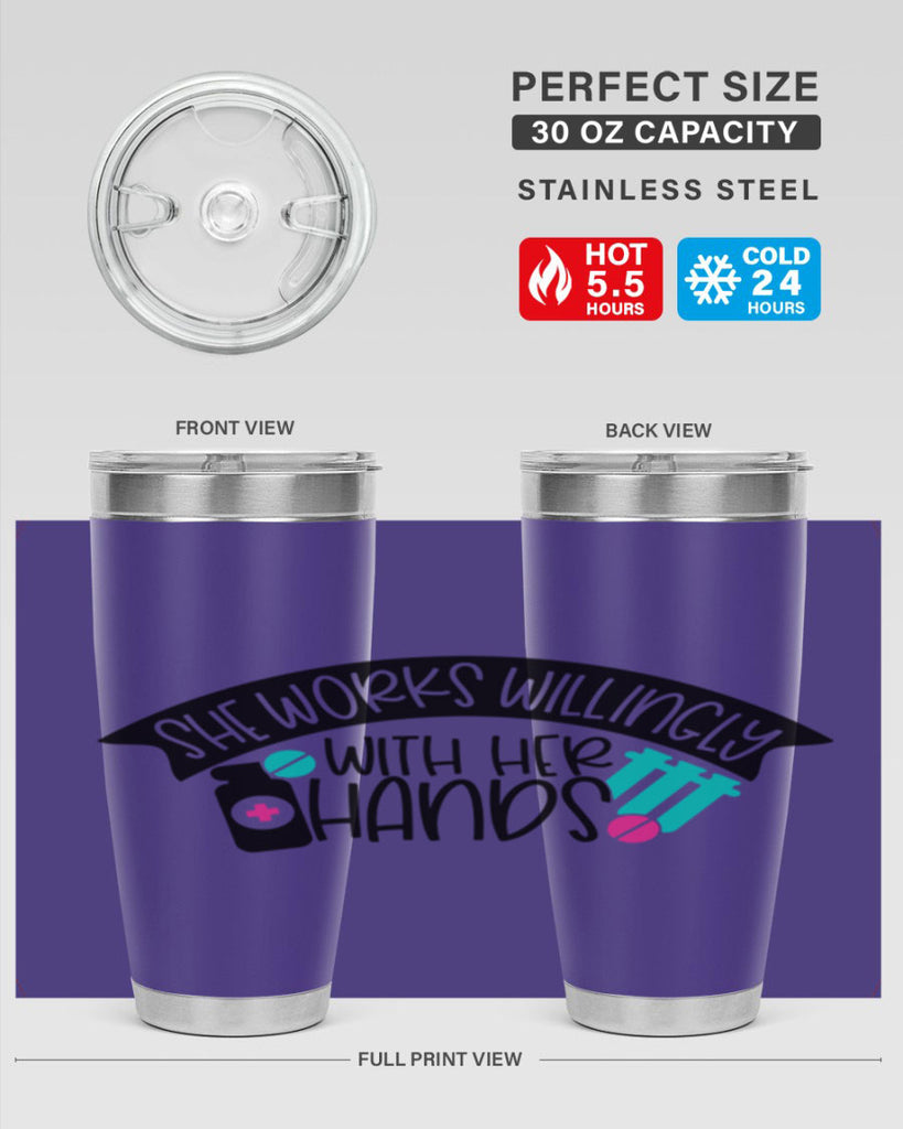 She Works Willingly With Her Hands Style Style 40#- nurse- tumbler