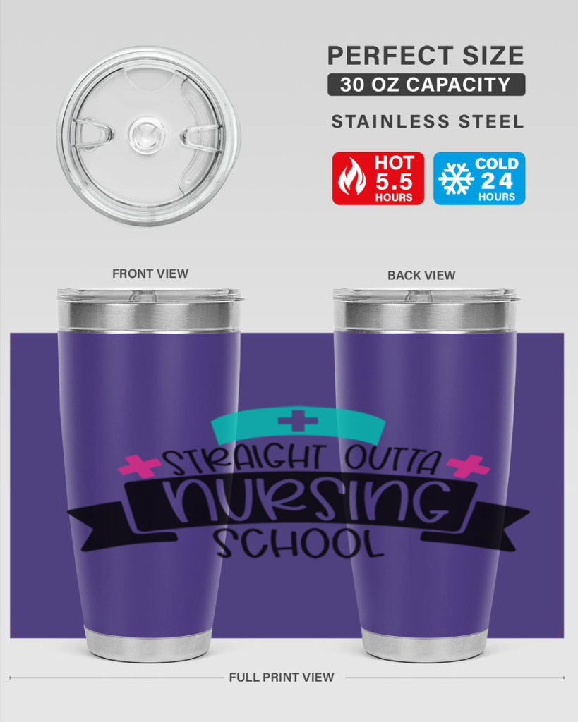 Straight Outta Nursing School Style Style 27#- nurse- tumbler