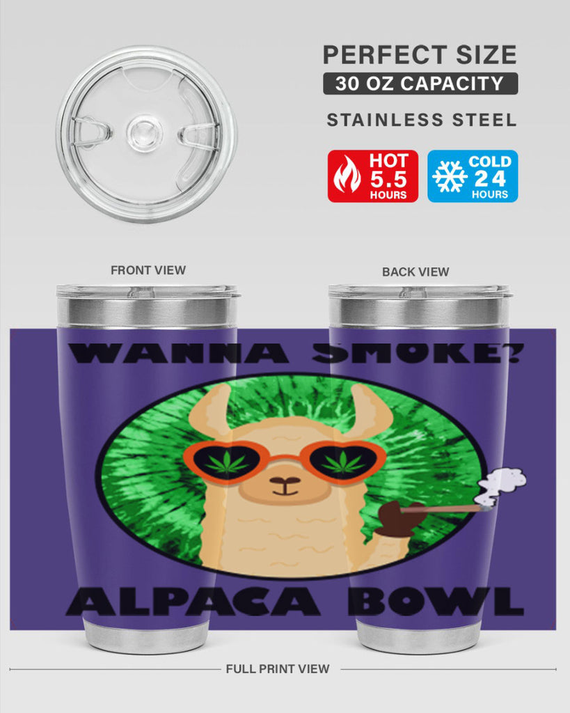 Wanna Smoke Alpaca Bowl 276#- marijuana- Tumbler