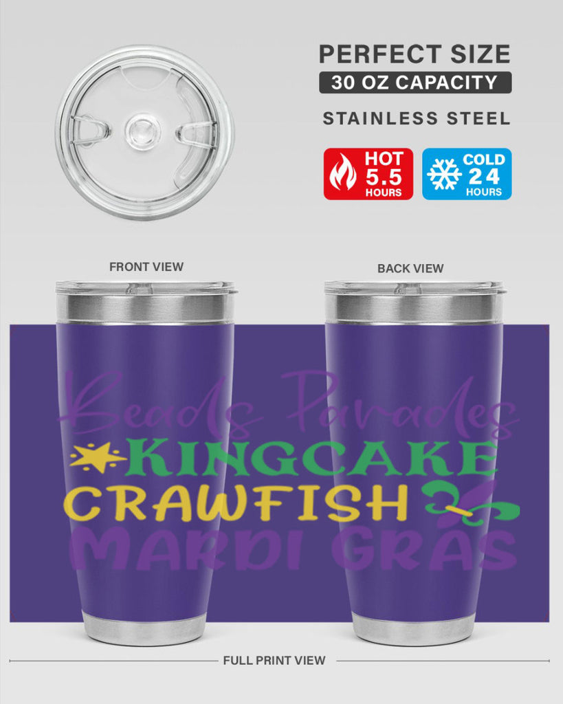 beads parades kingcake crawfish mardi gras 85#- mardi gras- Tumbler
