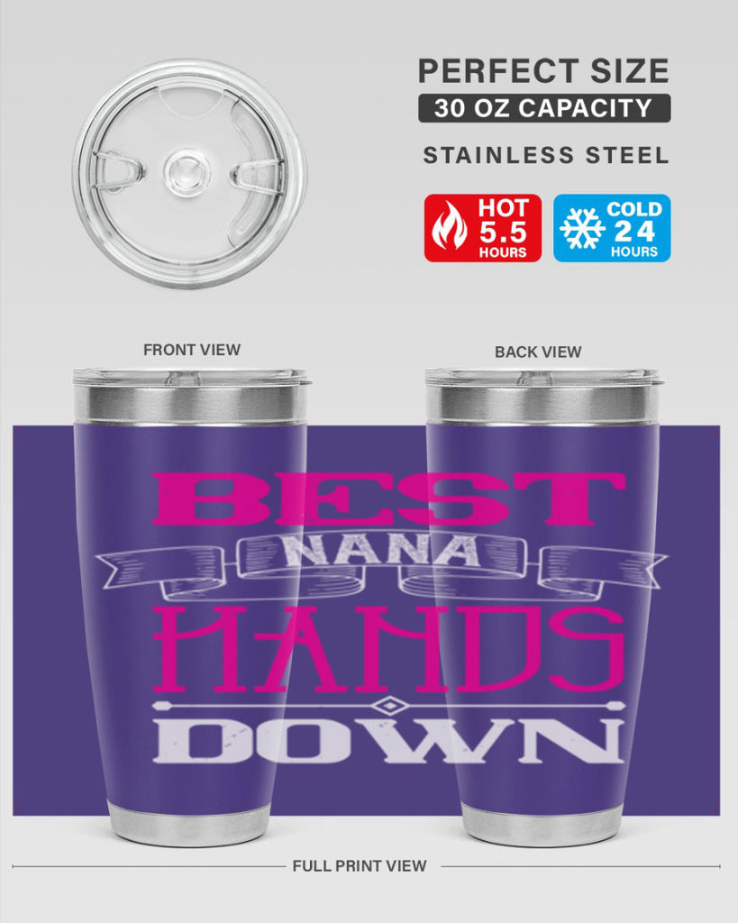best nana hands down 35#- grandma - nana- Tumbler