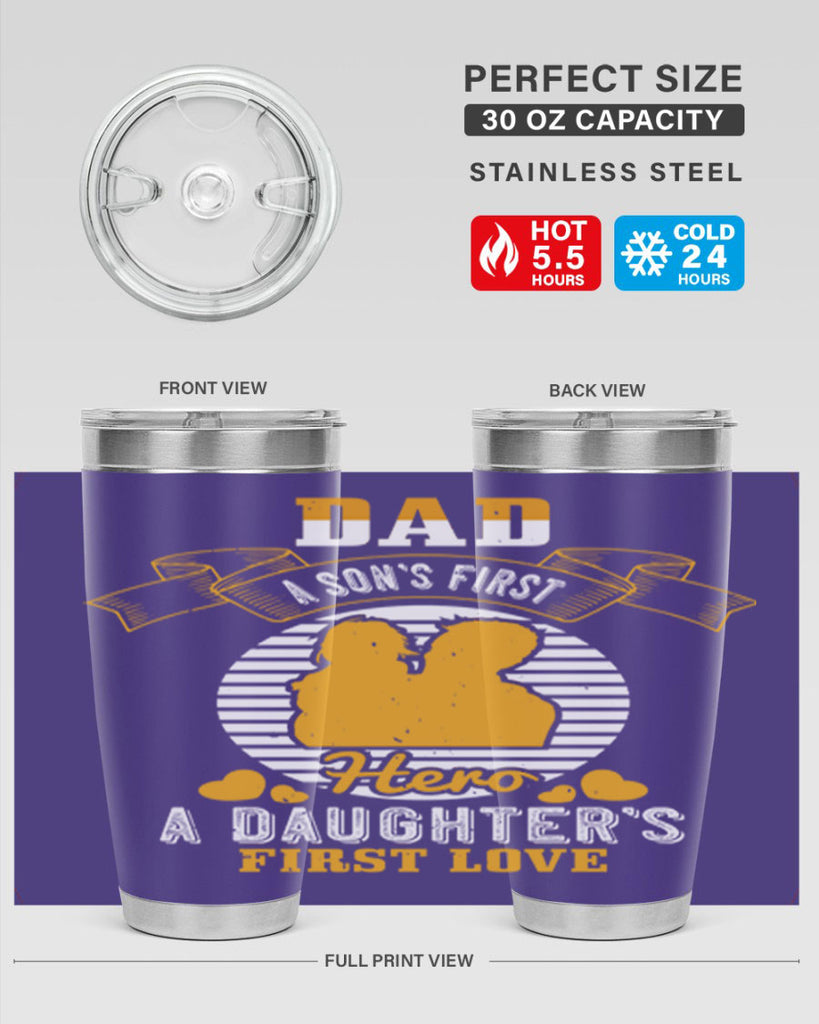 dad a son’s first hero 245#- fathers day- Tumbler