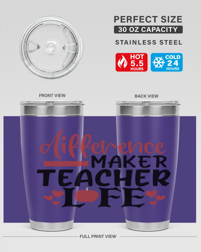 difference maker teacher life Style 184#- teacher- tumbler