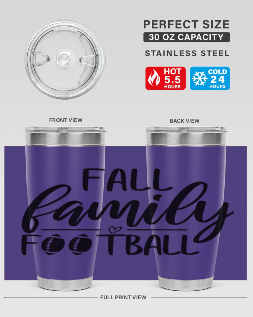 fall family football 100#- fall- Tumbler