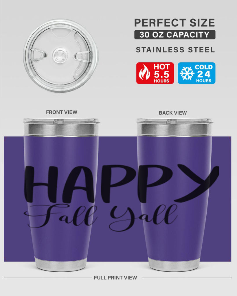 happy fall yall 230#- fall- Tumbler