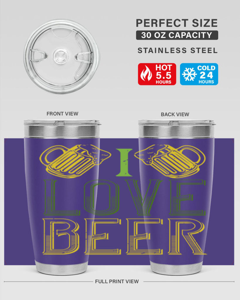 i love beer Style 134#- St Patricks Day- Tumbler
