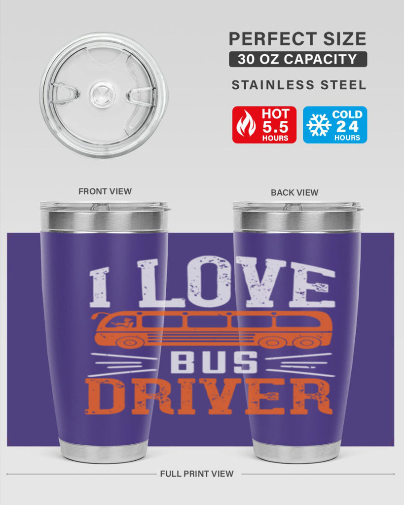i love bus driver Style 30#- bus driver- tumbler
