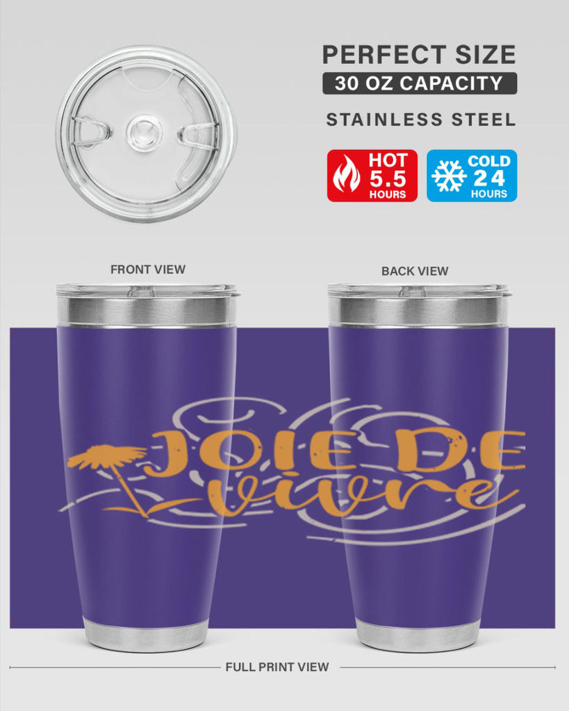 joie de vivre 57#- mardi gras- Tumbler