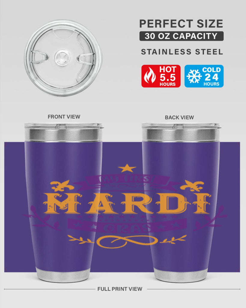 my first mardi gras 44#- mardi gras- Tumbler