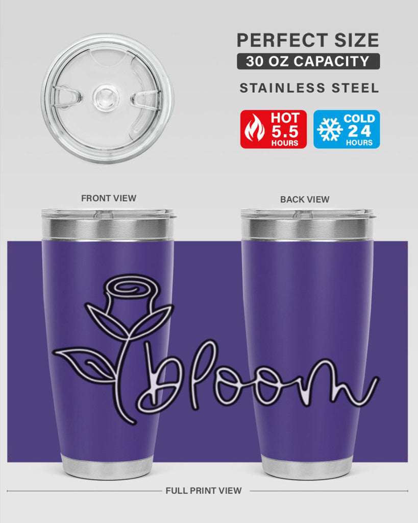 rosebud bloom outline399#- spring- Tumbler