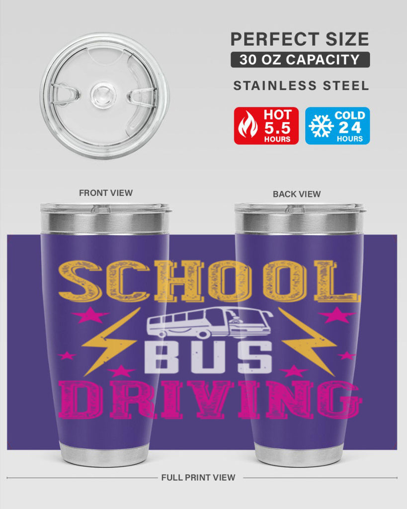 school bus driving Style 17#- bus driver- tumbler