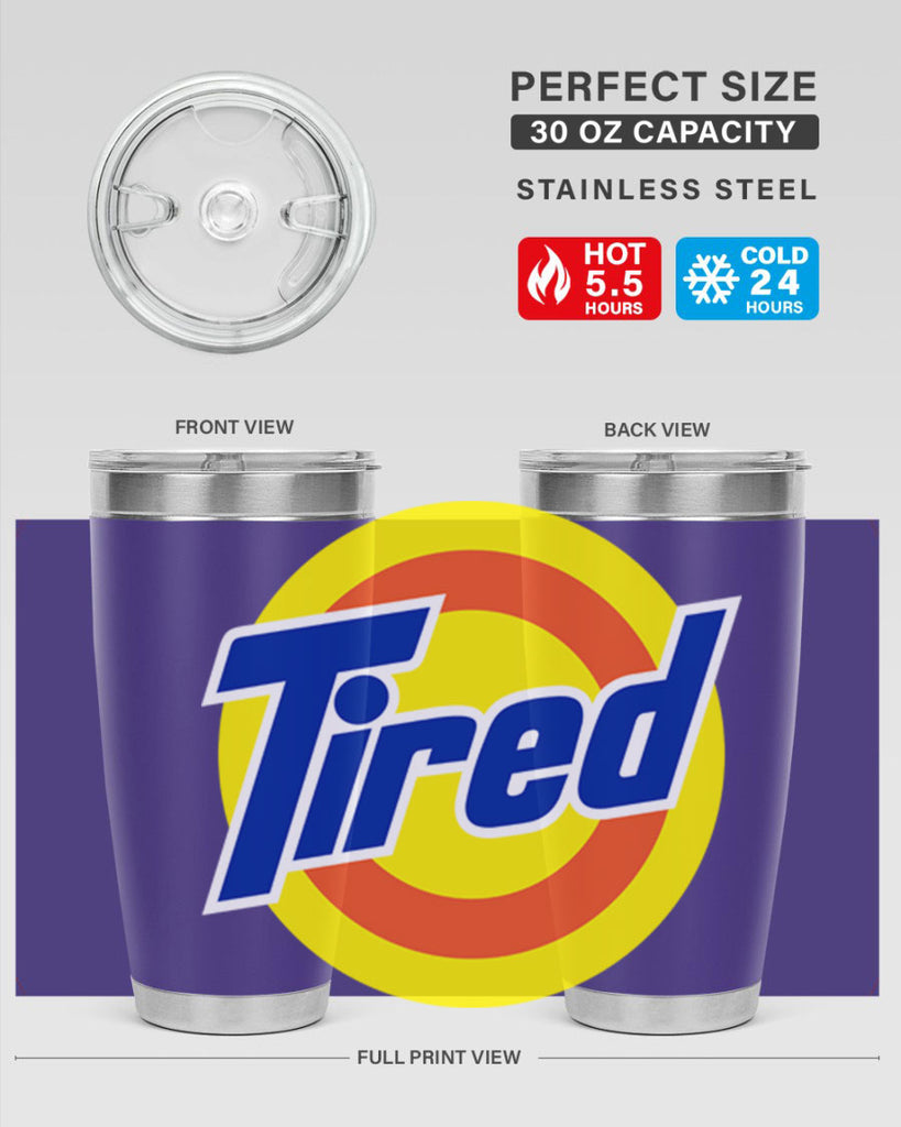 tired 19#- black words phrases- Cotton Tank