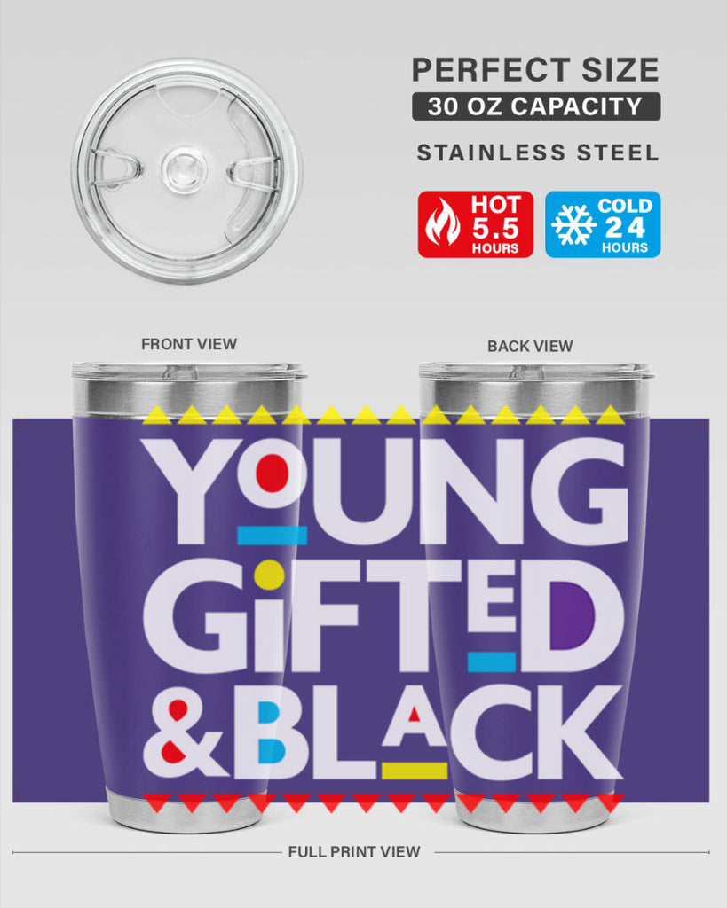 young gifted and black 2#- black words phrases- Cotton Tank