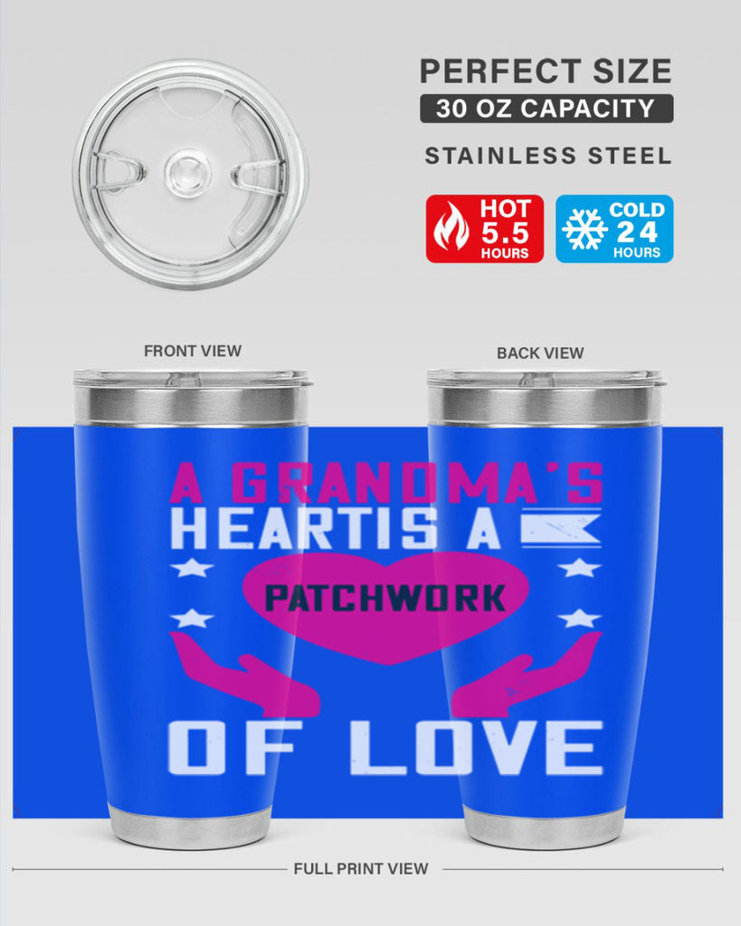 A grandma’s heart is a patchwork of love 86#- grandma - nana- Tumbler