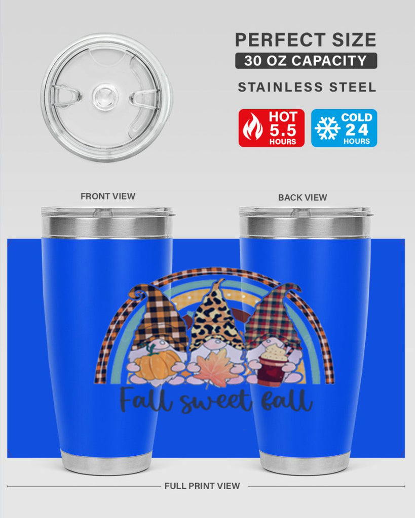 FallSweetFallGnomeRainbow 162#- fall- Tumbler