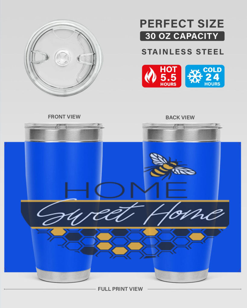 Home Sweet Home Bee and hive pattern243#- spring- Tumbler