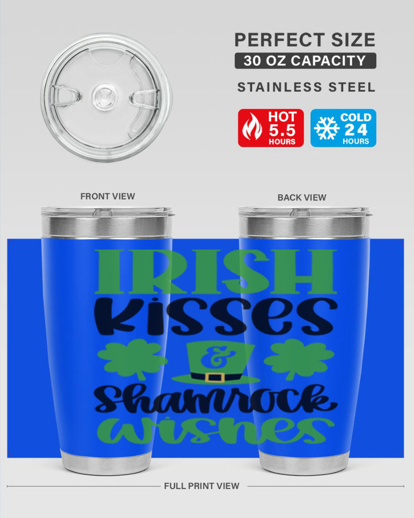 Irish Kisses Shamrock Wishes Style 81#- St Patricks Day- Tumbler