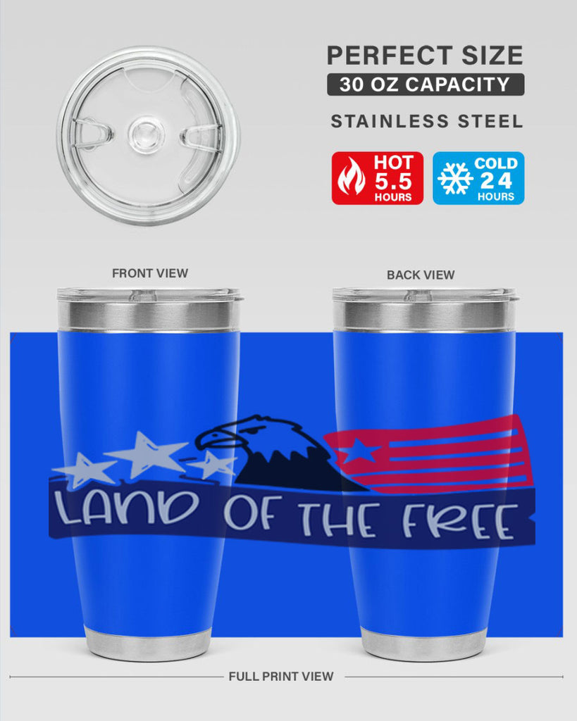 Land Of The Free Style 157#- Fourt Of July- Tumbler