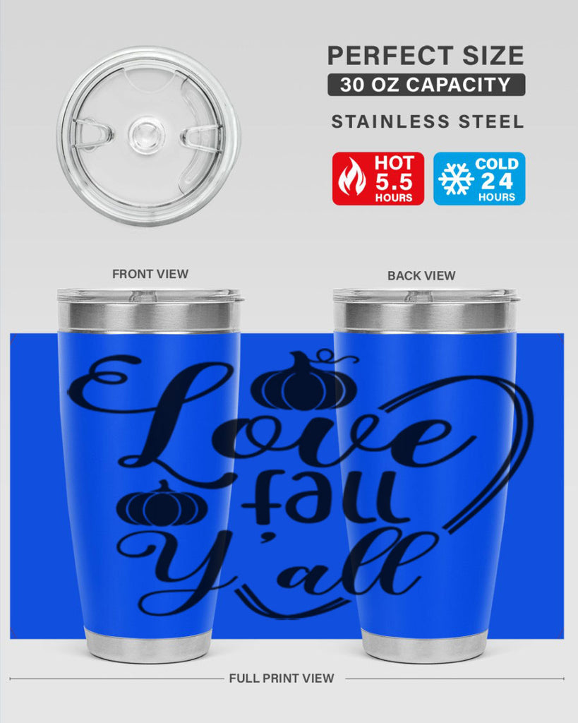 Love Fall Yall 412#- fall- Tumbler