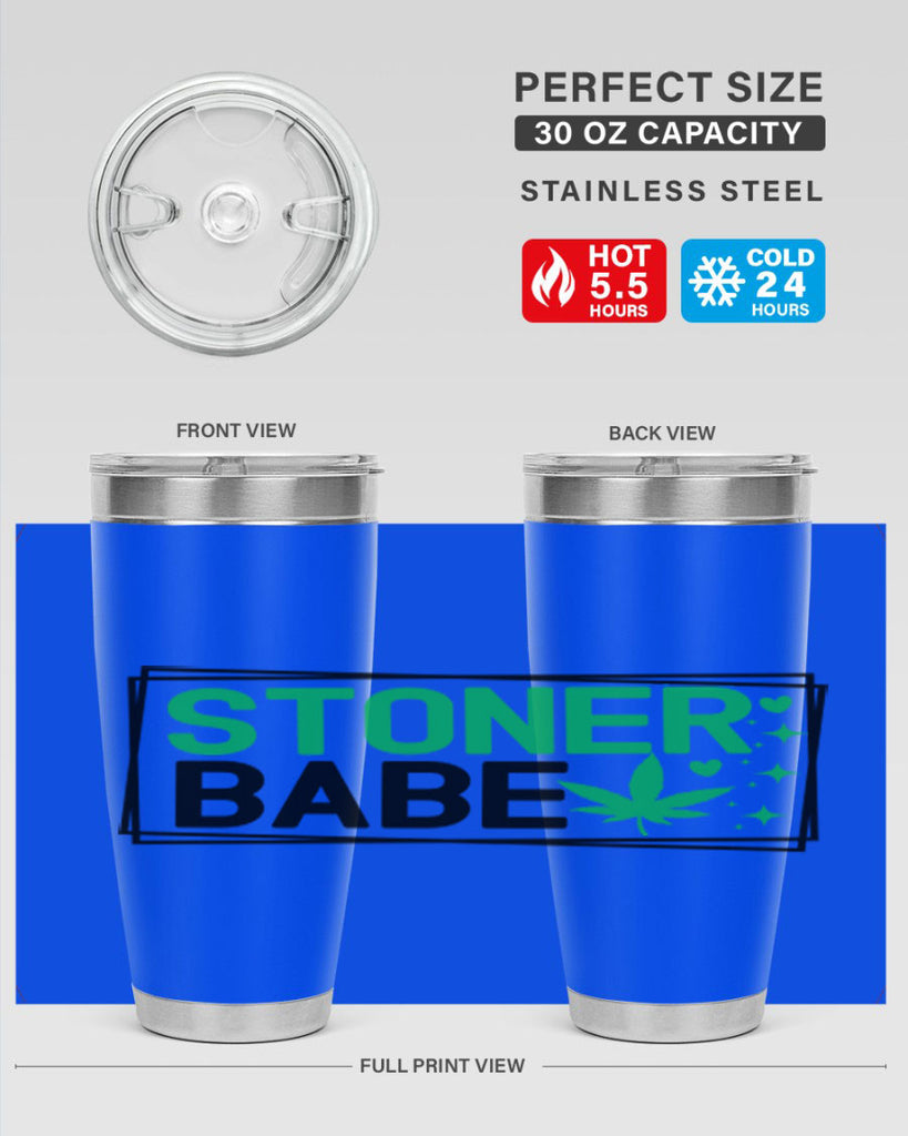 Stoner Babe 258#- marijuana- Tumbler