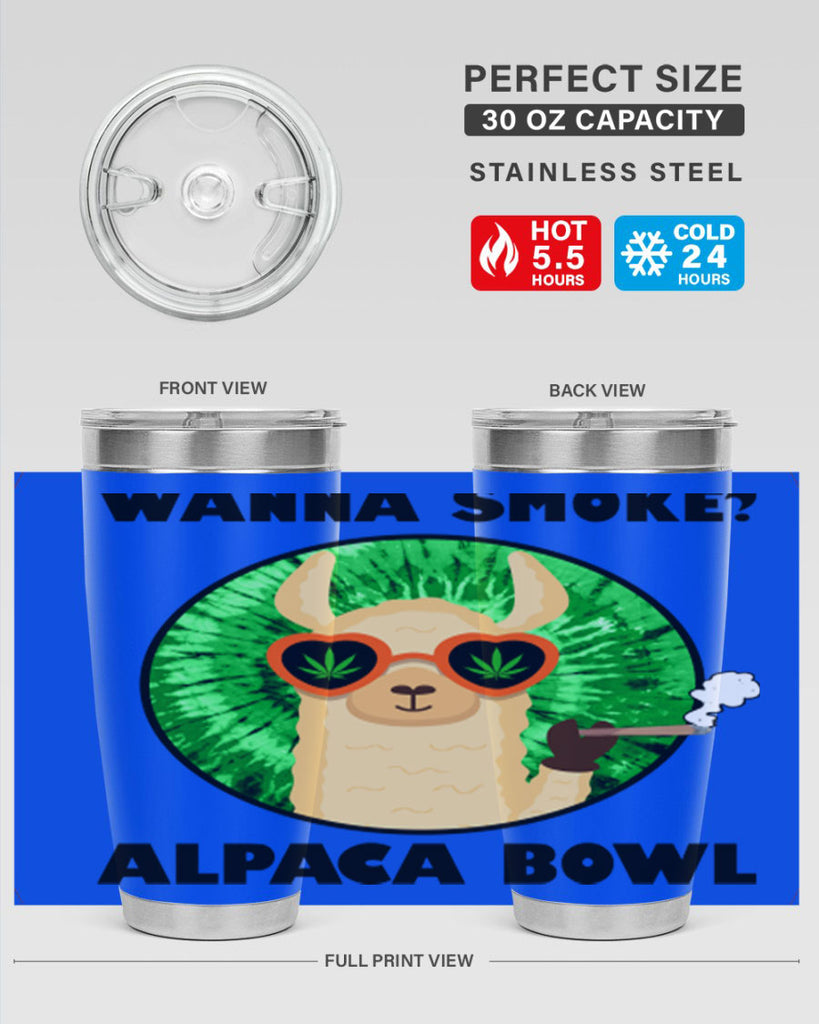 Wanna Smoke Alpaca Bowl 276#- marijuana- Tumbler