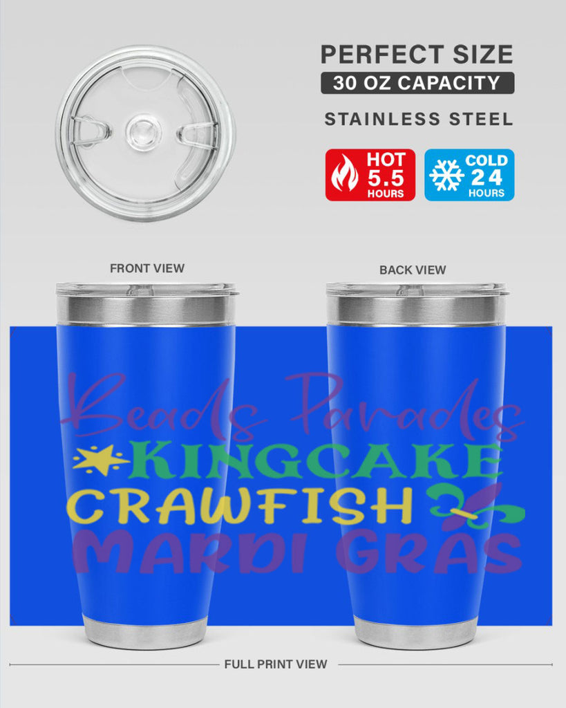 beads parades kingcake crawfish mardi gras 85#- mardi gras- Tumbler