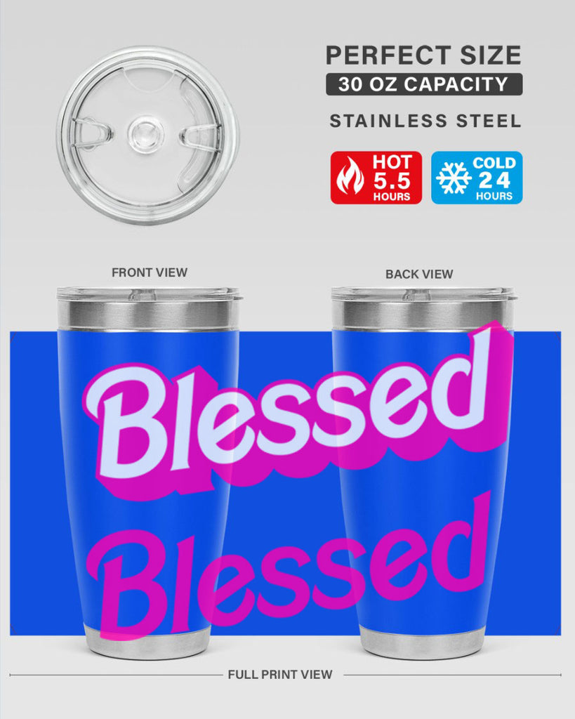 blessed barbie 193#- black words phrases- Cotton Tank