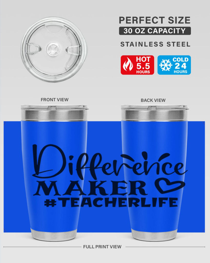 difference maker teacherlife Style 185#- teacher- tumbler
