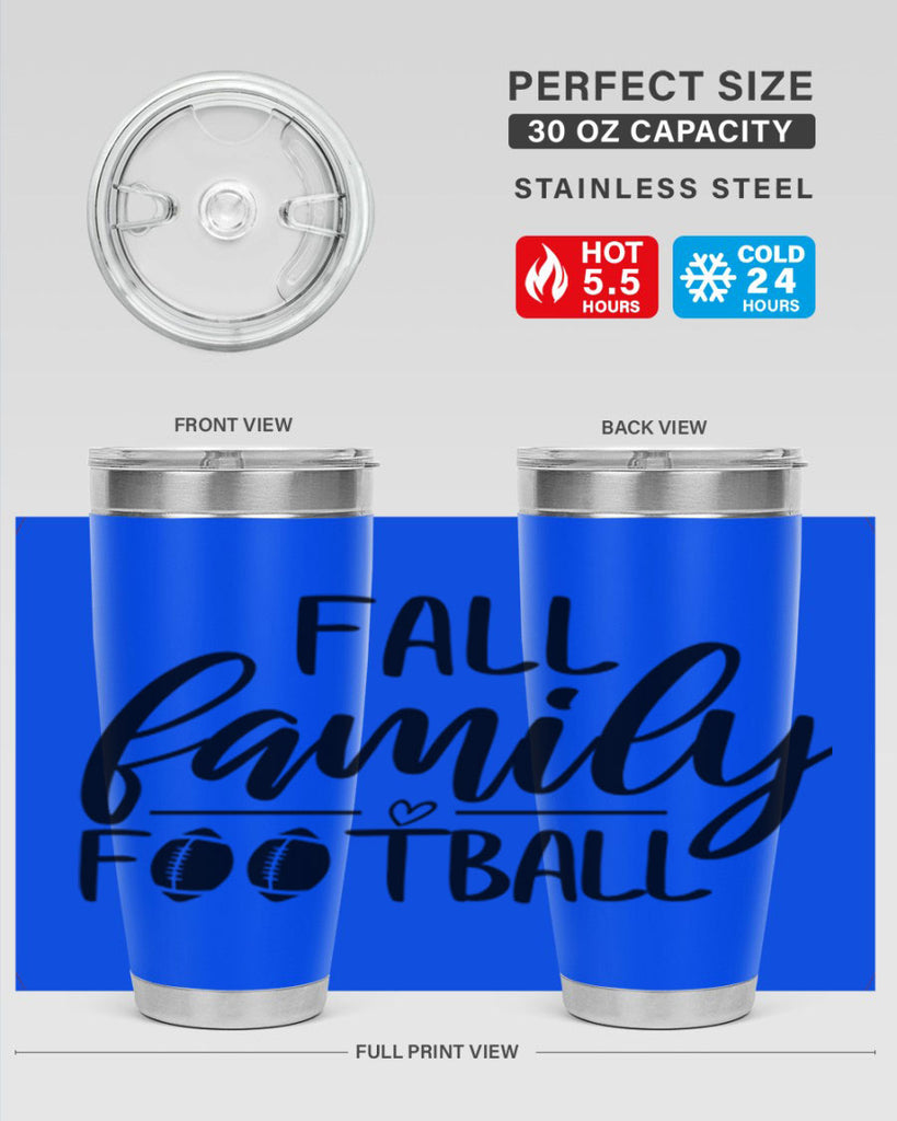fall family football 100#- fall- Tumbler