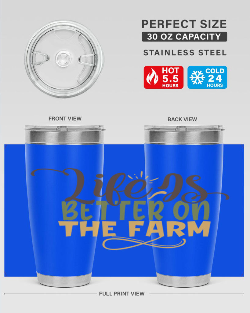 life is better on the farm 5#- farming and gardening- Tumbler