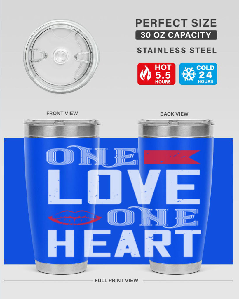 one love one heart 32#- valentines day- Tumbler