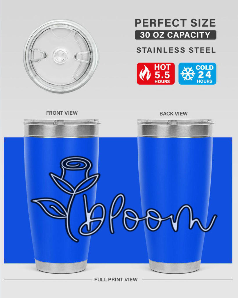 rosebud bloom outline399#- spring- Tumbler