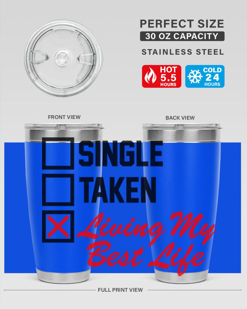 single taken living my best life 34#- black words phrases- Cotton Tank