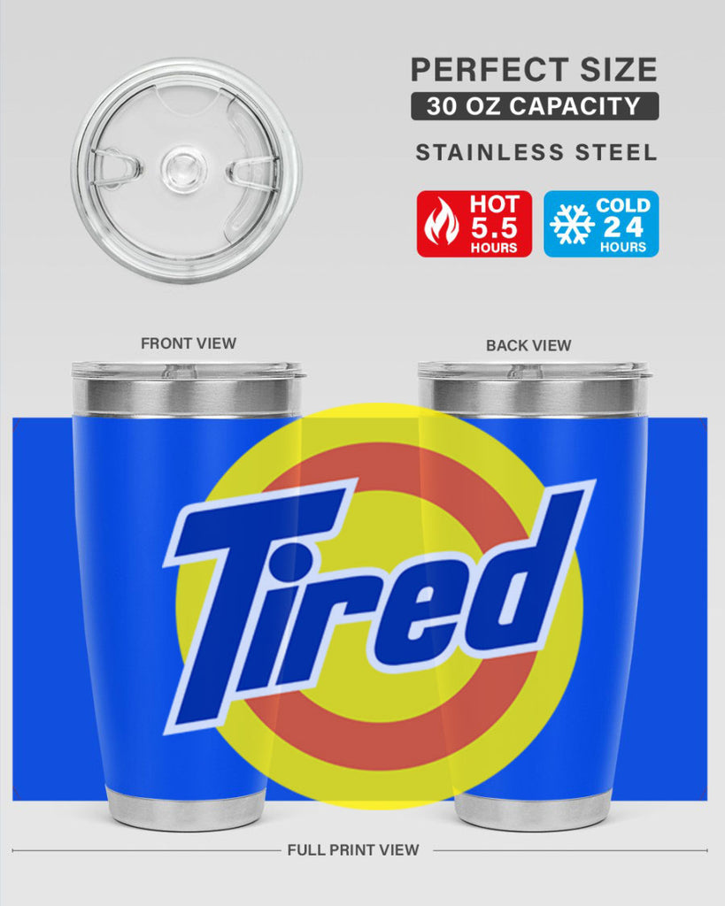 tired 19#- black words phrases- Cotton Tank