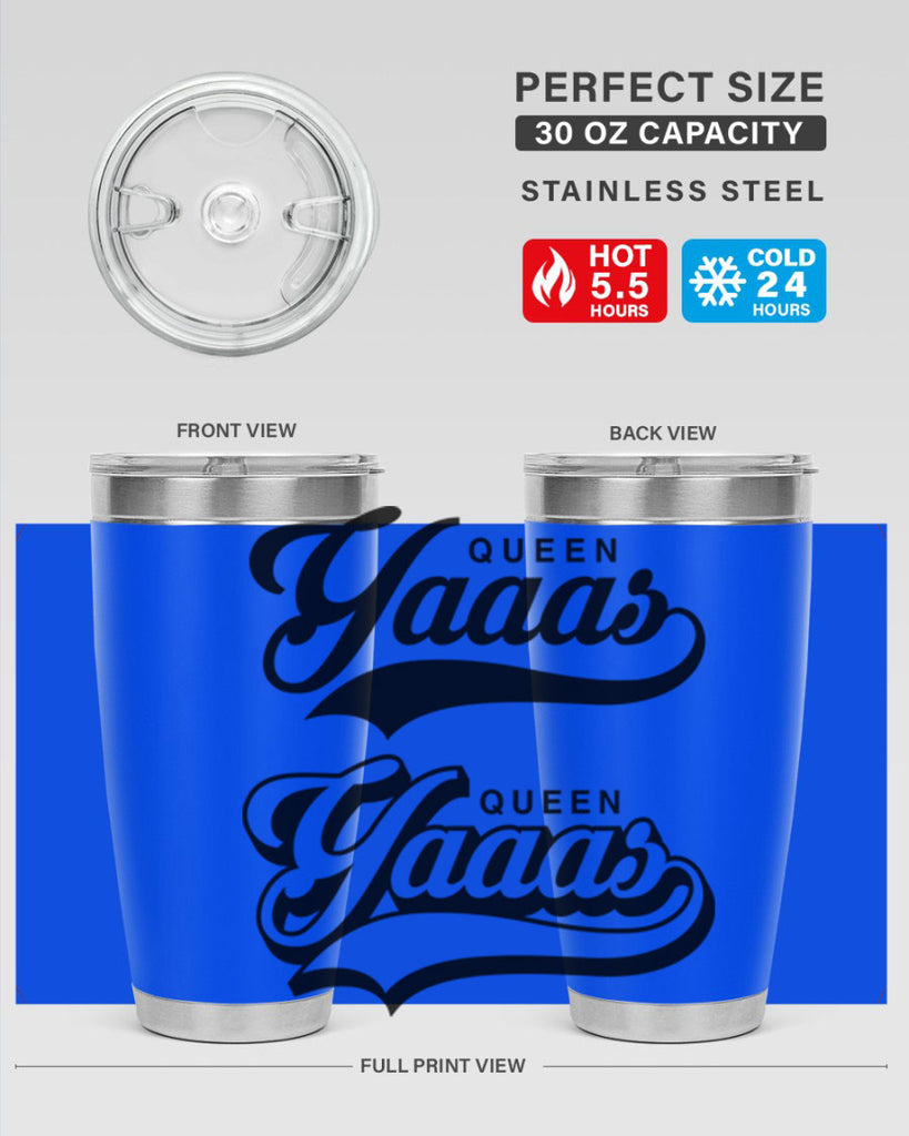 yaaas queen script 6#- black words phrases- Cotton Tank