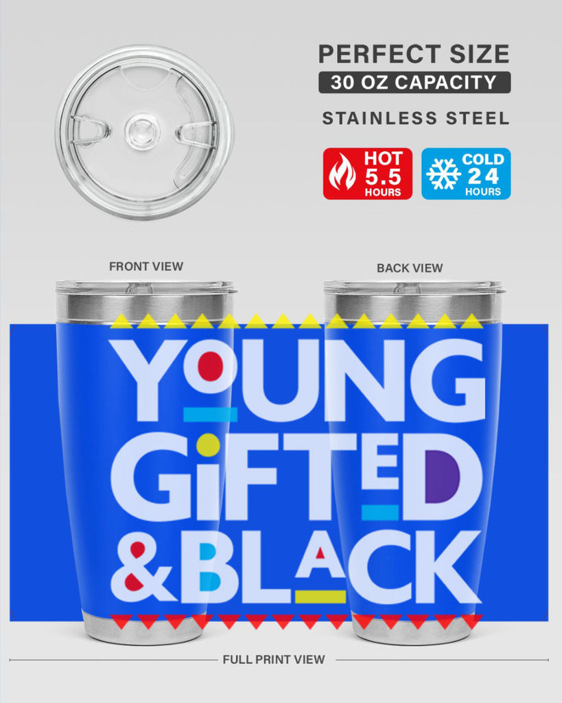 young gifted and black 2#- black words phrases- Cotton Tank