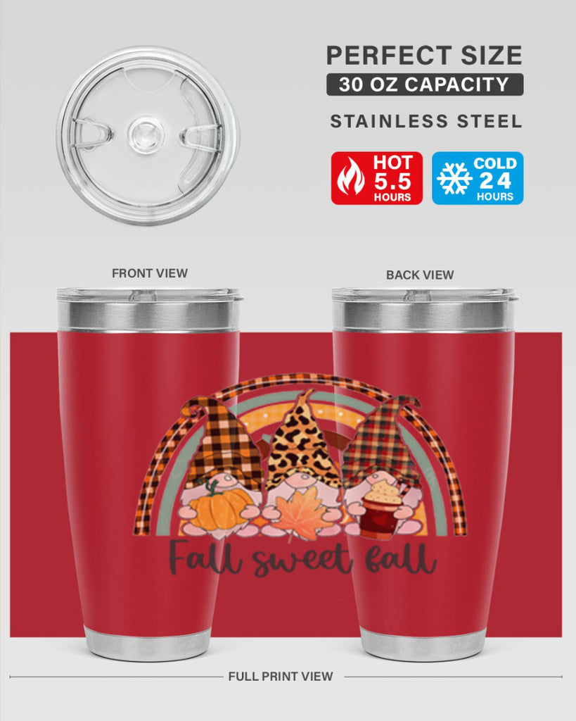 FallSweetFallGnomeRainbow 162#- fall- Tumbler