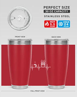 Funny Coffee Lover Night Owl A TurtleRabbit 5#- owl- Tumblers