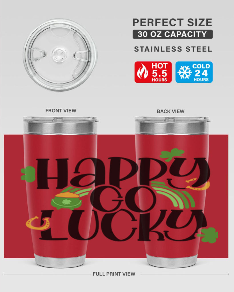Happy Go Lucky Style 96#- St Patricks Day- Tumbler