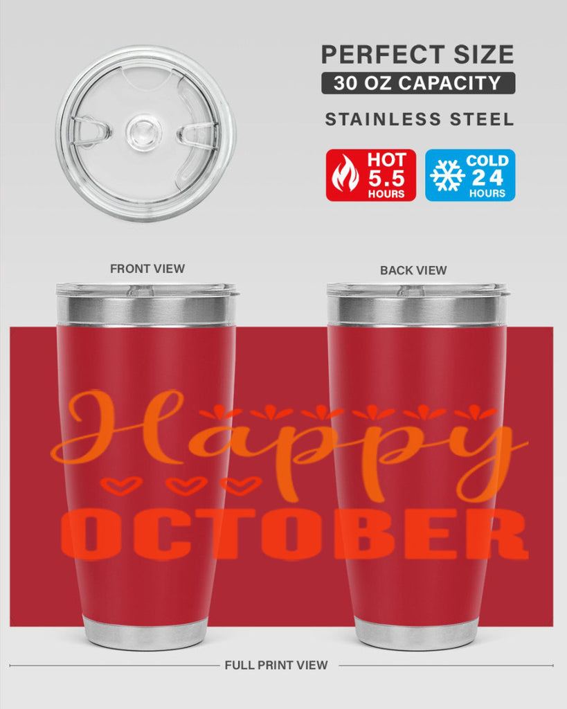 Happy October Design 237#- fall- Tumbler