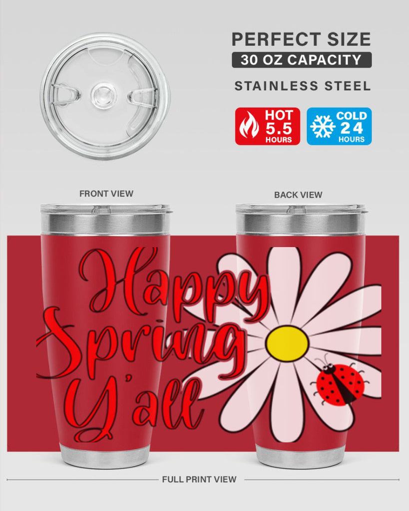 Happy Spring Y'all 161#- spring- Tumbler